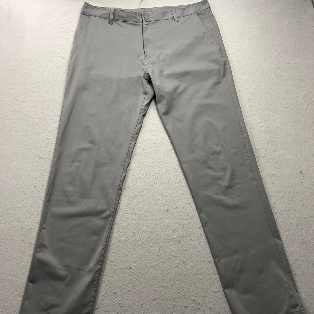 Rhone Commuter Pants Mens 36 Gray Technical Performance Trousers Slim Straight